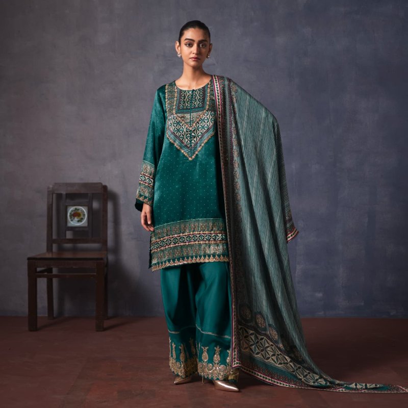 Lajjo By Kimora Sohni Gaji Silk Printed Salwar Suits